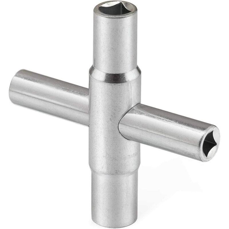 foto del prodotto 1pc chiave per rubinetto chiave per rubinetto dell acqua strumento per rubinetto chiave per rubinetto 4 in 1 argento 