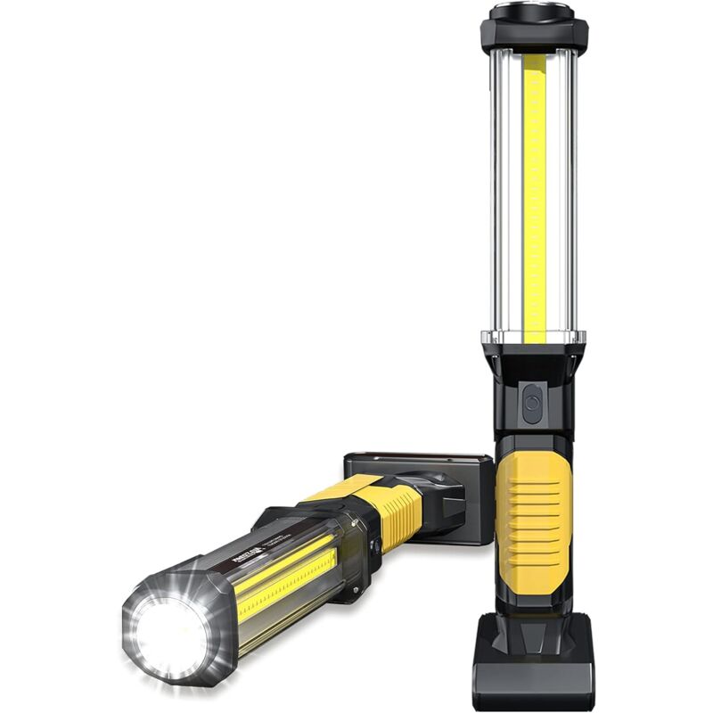 foto del prodotto 1pc cob lampada da lavoro a led ricaricabile lampada da ispezione torcia magnetica ultra potente per garage officina fai da te