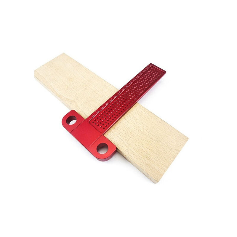 foto del prodotto 1pc scriba per la lavorazione del legno marcatura di precisione t tipo righello posizionamento del foro strumento di misurazione del calibro
