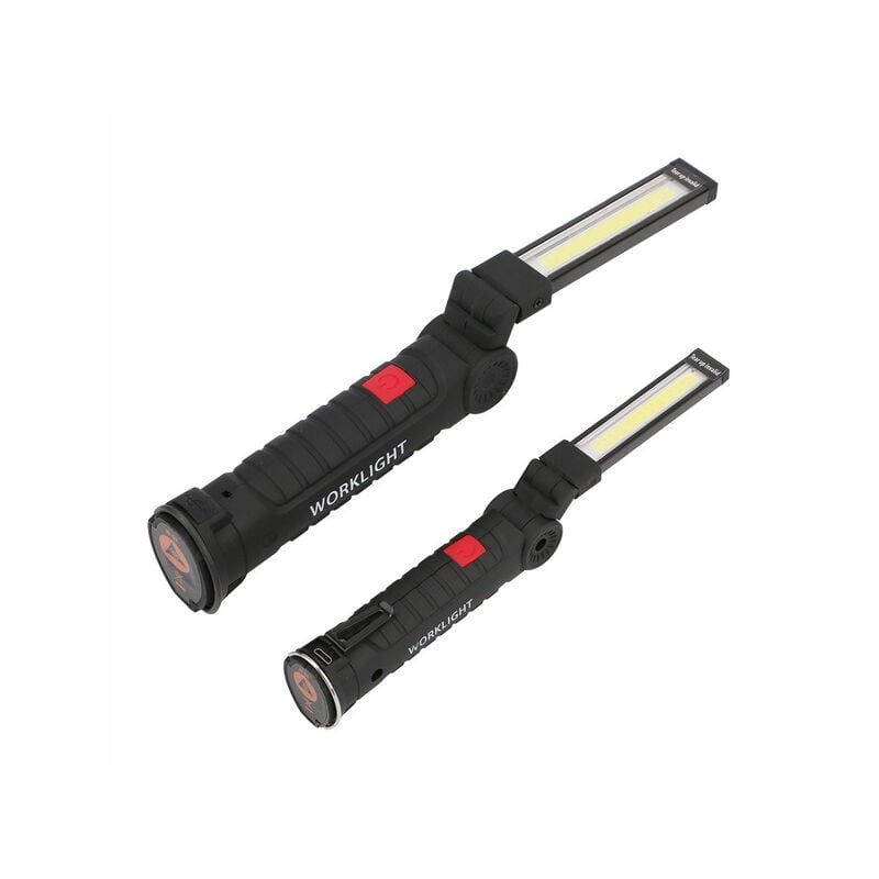 foto del prodotto 1pc torcia portatile a 5 modalit torcia usb ricaricabile led lampada da lavoro lanterna magnetica lampada a gancio per campeggio all aperto