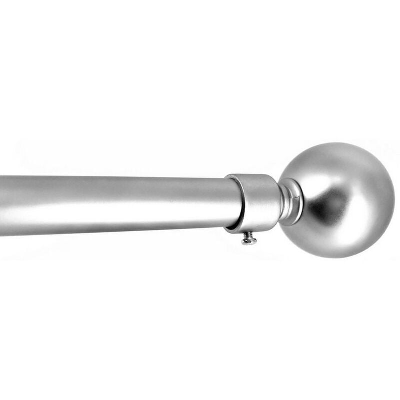 foto del prodotto 1pz bastone per tende globo estensibile cm. 71 122 col. argento