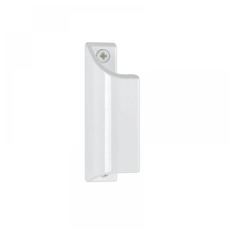 foto del prodotto 1pz maniglia profilo alluminio verniciato bianco l.90 mm per portafinestra, maniglia porta alluminio loy