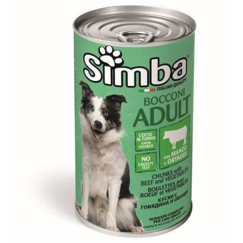 foto del prodotto 1pz monge simba cane gr.1230 bocconcini manzo e verdure