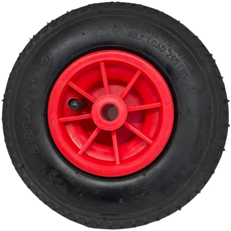 foto del prodotto 1pz ruota con camera d'aria per carrelli portasacchi mm.215 foro mm.16