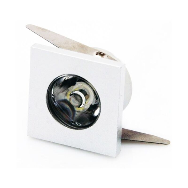 foto del prodotto 1w faretto incasso led puntoluce 220v quadrato bianco 100lm bianco freddo