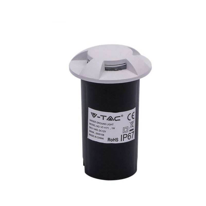 foto del prodotto 1w led faretto incasso pavimento bianco 4 way 3000k luce calda