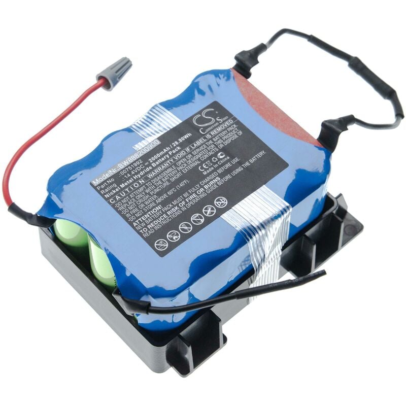 foto del prodotto 1x batteria compatibile con bosch bbhmove203, bbhmove201, bbhmove2n01, bbhmove2n 01, bbhmove2 04 aspirapolvere 2000mah, 14,4v, nimh - vhbw