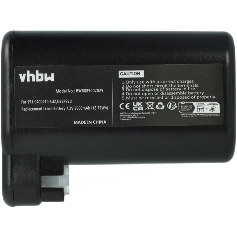 foto del prodotto 1x batteria compatibile con electrolux 900277264, 900277254, 900277267, 900277253, 900277252 home cleaner 2600mah, 7,2v, li ion vhbw