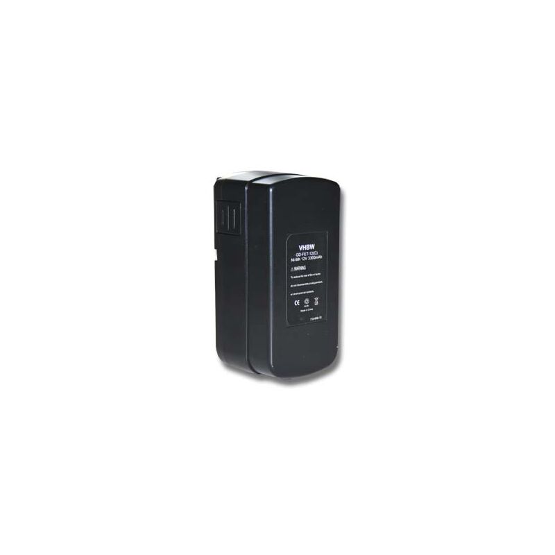 foto del prodotto 1x batteria compatibile con festo festool bps12s, c12, c12li, t12 3 utensile elettrico 3300 mah, nimh, 12 v vhbw