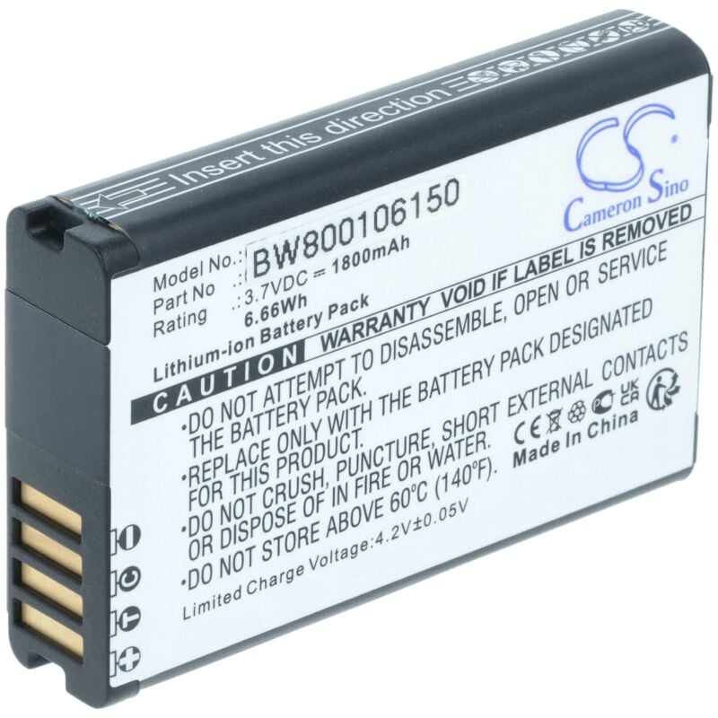 foto del prodotto 1x batteria compatibile con garmin e1gr, e2gr virb elite, virb elite, e1gr virb elite, e2gr videocamera camcorder 1800mah, 3,7v, li ion vhbw