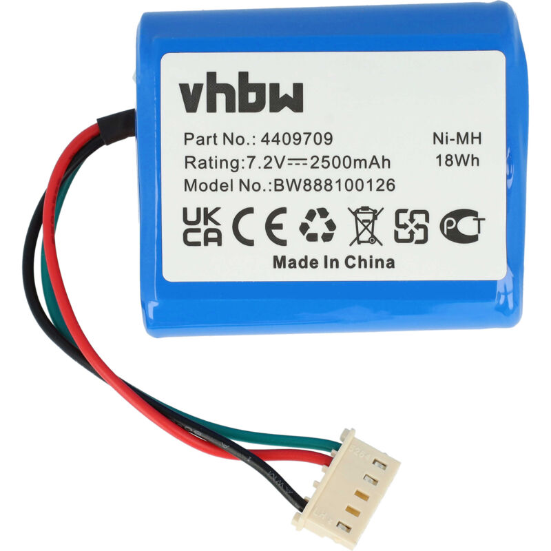 foto del prodotto 1x batteria compatibile con irobot braava 300, 380, 390, 2000, 380t, 390t, 381 home cleaner 2500mah, 7,2v, nimh vhbw