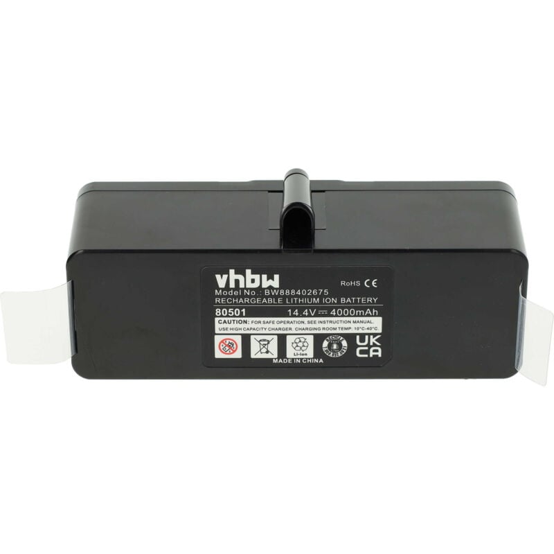 foto del prodotto 1x batteria compatibile con irobot scooba 450 aspirapolvere nero 4000mah, 14,4v, li ion vhbw