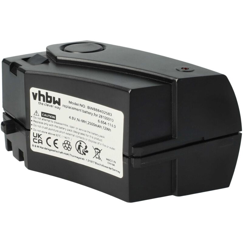 foto del prodotto 1x batteria compatibile con k rcher k65 plus aspirapolvere nero 2500mah, 4,8v, nimh vhbw