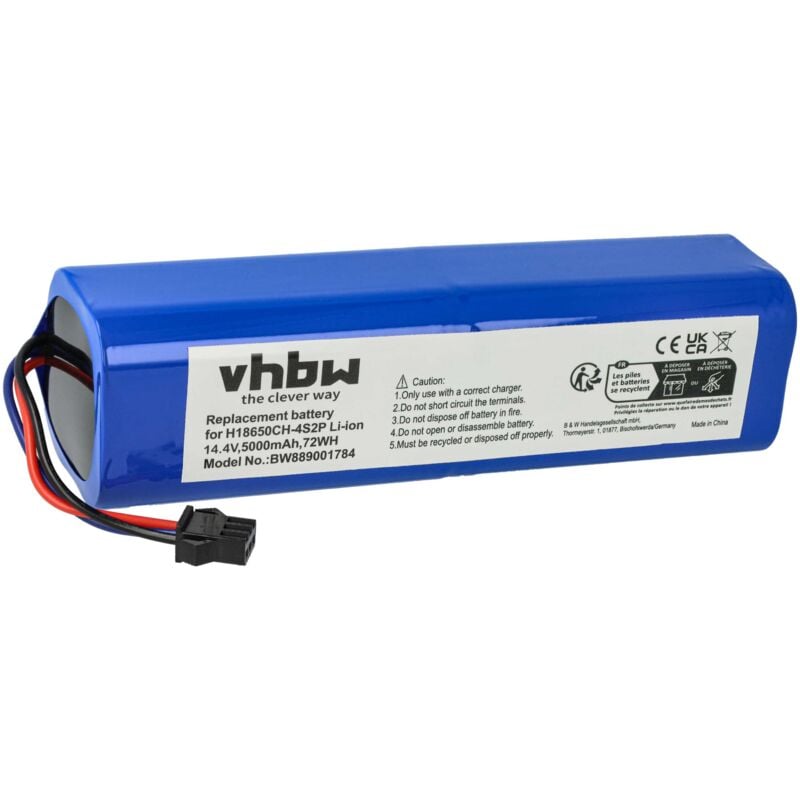 foto del prodotto 1x batteria compatibile con lenovo pro 27 , pro 27, cobbo, lr1, t1 pro home cleaner 5000mah, 14,4v, li ion vhbw