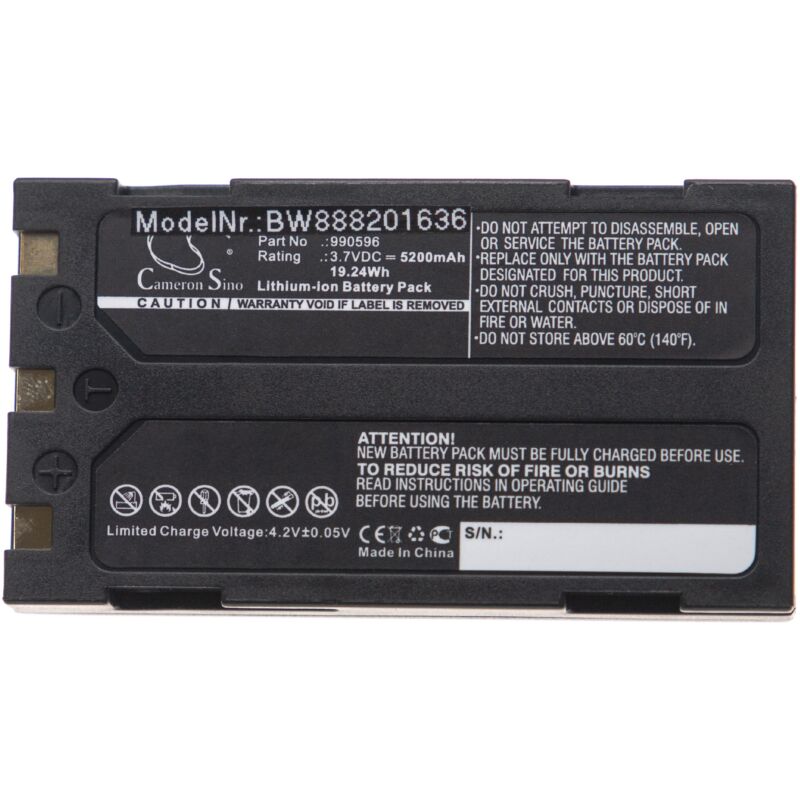 foto del prodotto 1x batteria compatibile con ridgid 40798, ca 100, micro ca 25, ca 300, 37888, micro ca 300 dispositivo di misurazione 5200mah, 3,7v, li ion vhbw