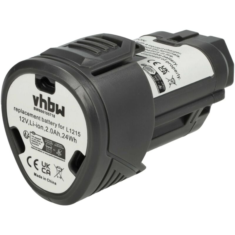 foto del prodotto 1x batteria compatibile con ridgid r9000k attrezzi da lavoro 2000 mah, li ion, 12 v vhbw