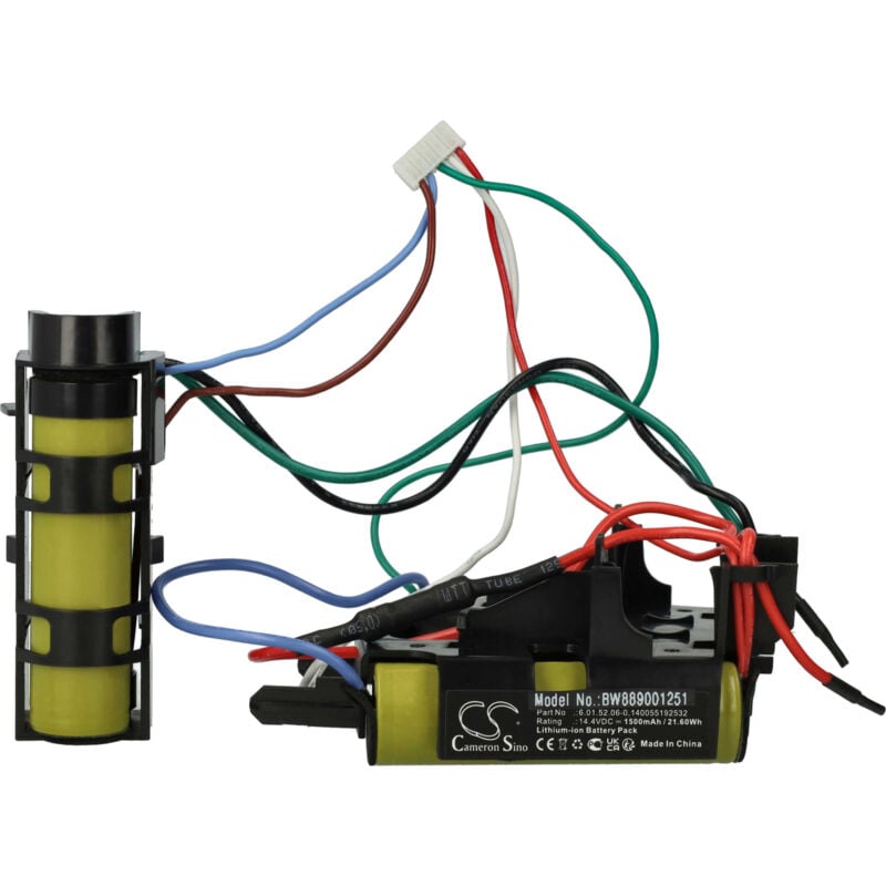 foto del prodotto 1x batteria sostituisce electrolux 6.01.52.06-0, 4055420998 per aspirapolvere (1500mah, 14,4v, li-ion) - vhbw