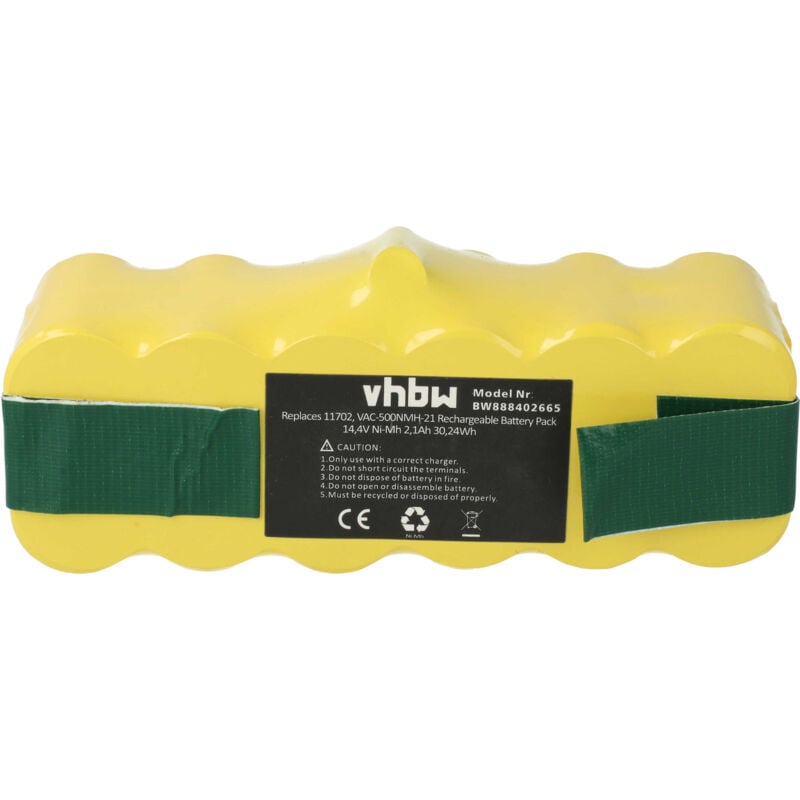 foto del prodotto 1x batteria sostituisce gd roomba 500, gd roomba 500, r3 500, sp530 bat, vac 500nmh 33 per home cleaner 2100mah, 14,4v, nimh vhbw