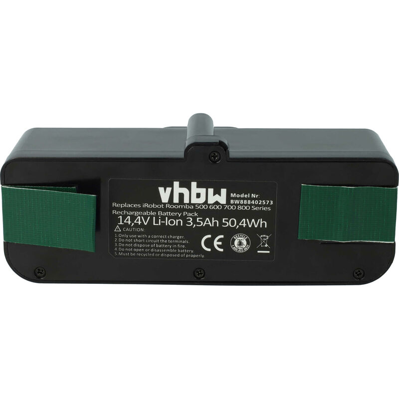 foto del prodotto 1x batteria sostituisce irobot 2130li, 1800li, 4376392, 4374392, 4502233, 4462425 per aspirapolvere (3500mah, 14,4v, li-ion) - vhbw