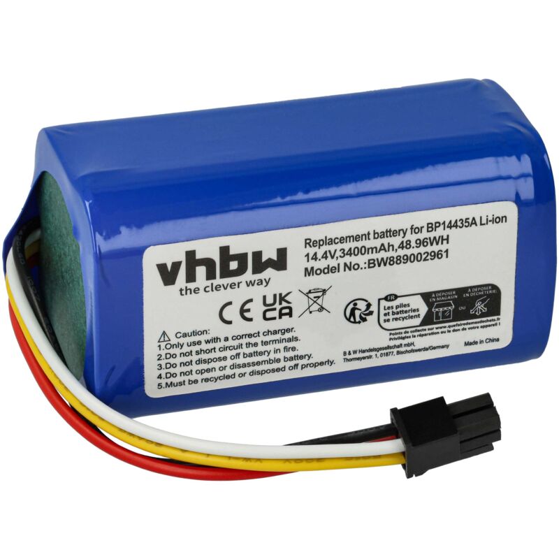 foto del prodotto 1x batteria sostituisce samsung dj81 00171a per home cleaner 3400mah, 14,4v, li ion vhbw