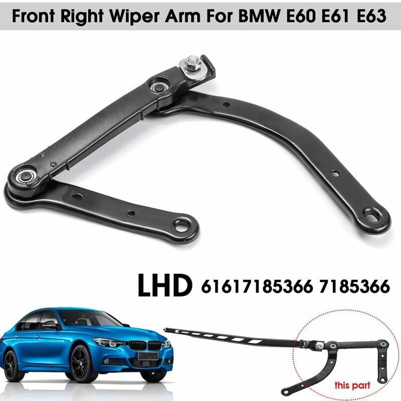 foto del prodotto 1x braccio tergicristallo anteriore destro lhd per bmw e60 e61 e63 e64 61617185366 7185366