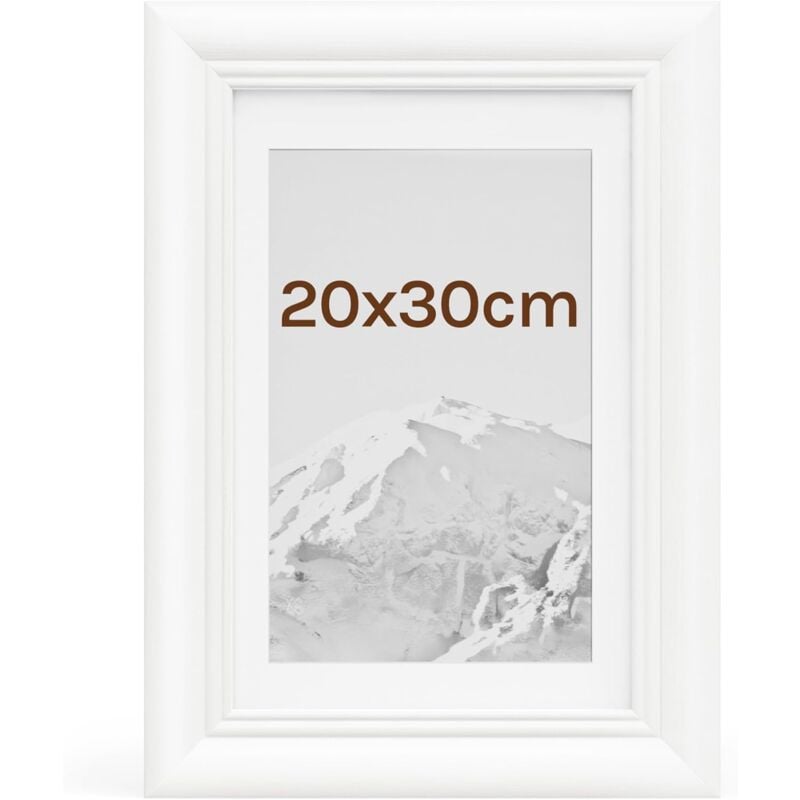foto del prodotto 1x cornice foto da tavolo da muro 20x30cm, bianco woltu