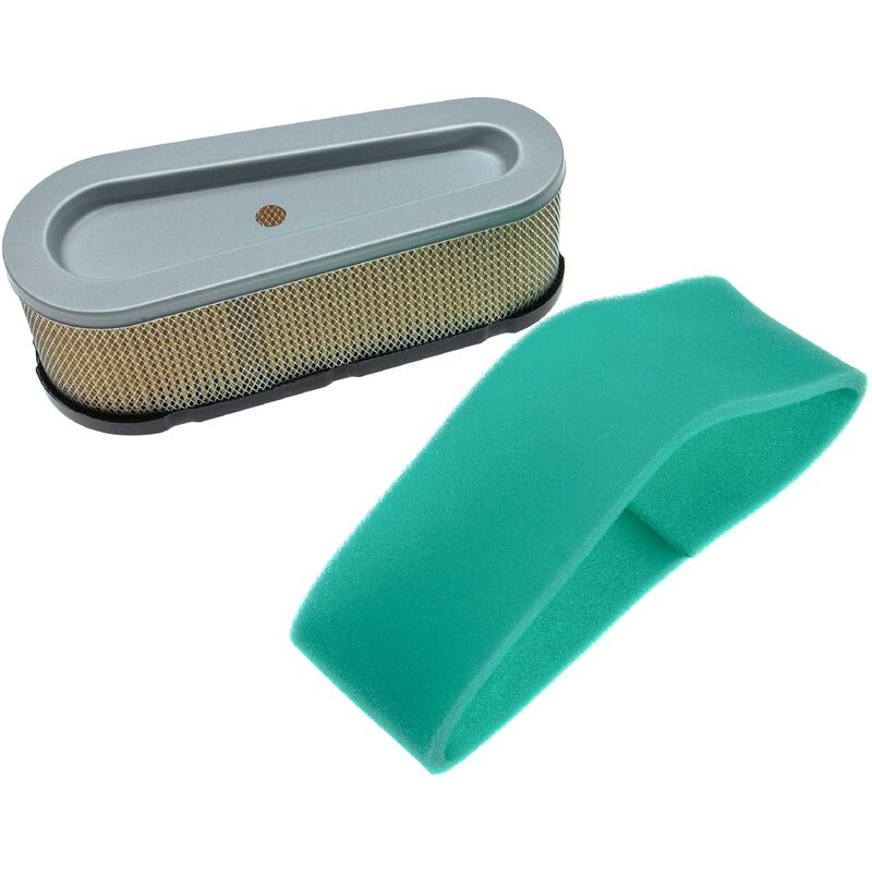 immagine 0 del prodotto 1x filtro di carta, 1x filtro in spugna compatibile con briggs stratton 28b707 1205 e1, 28c700 motore per trattore set da 2 pezzi vhbw