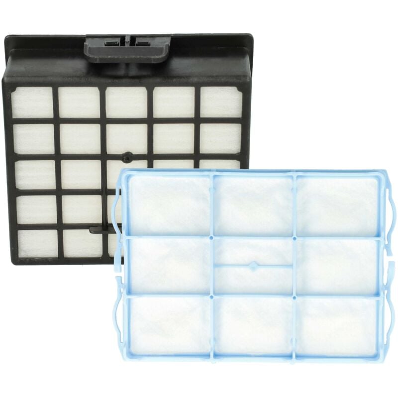 foto del prodotto 1x filtro hepa aria di scarico, 1x filtro salva-motore compatibile con bosch siemens vz01 aspirapolvere - vhbw