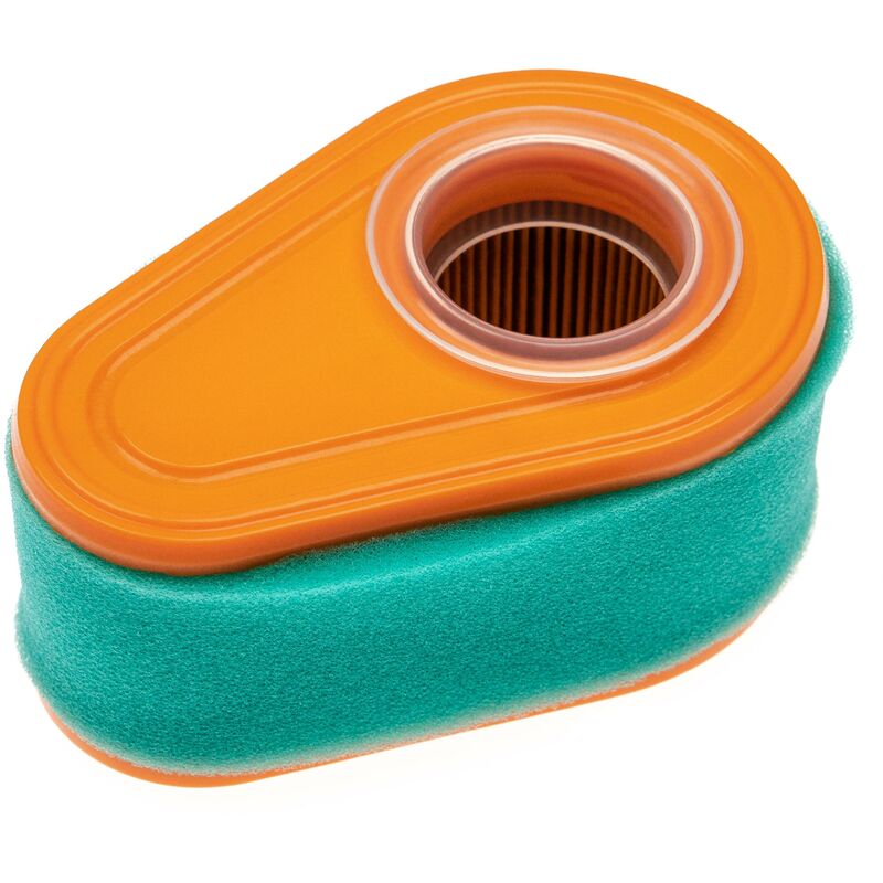 foto del prodotto 1x filtro in spugna, 1x filtro di carta compatibile con briggs stratton 111p02-0004-f1 motore per trattore, tagliaerba - vhbw