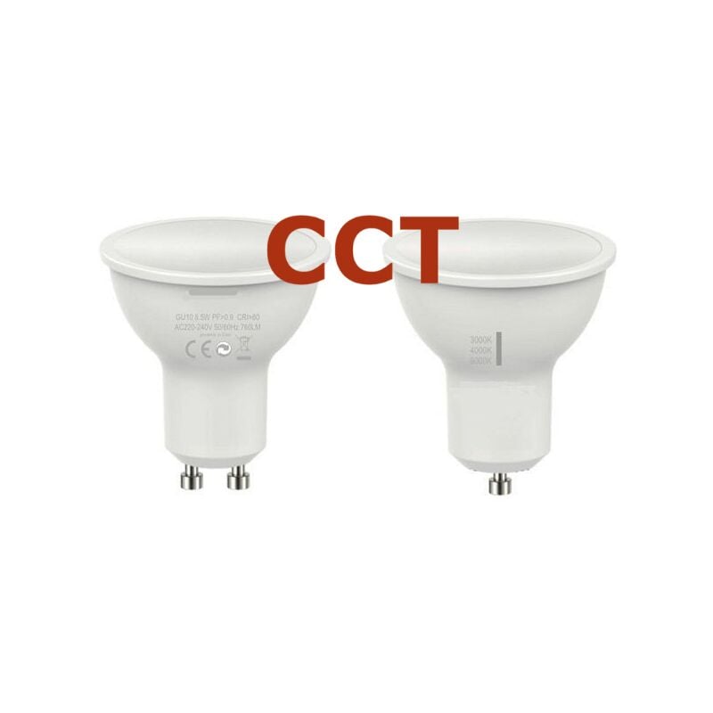 foto del prodotto 1x lampadina led gu10 8,5w cct colore switchabile 3000k 4000k 6000k mondo led