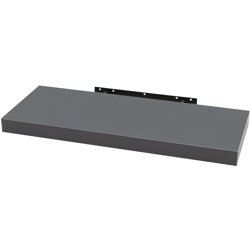 foto del prodotto 1x mensola da muro rettangolare scaffale libreria a parete decorazione grigio scuro 60 cm woltu