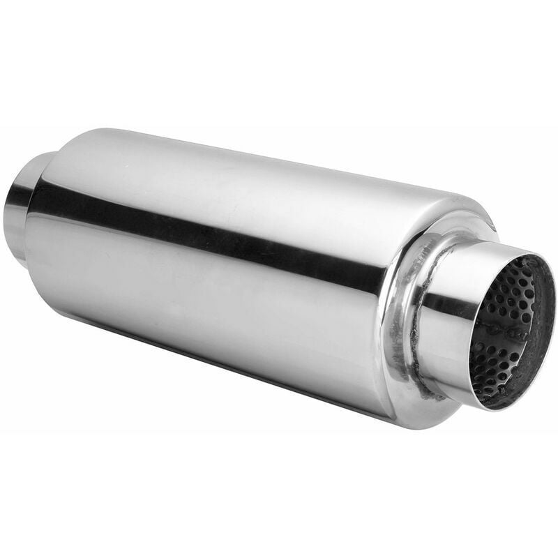 foto del prodotto 1x silenziatore di scarico universale in acciaio inossidabile 304 da 2,5 pollici con uscita inelt da 2,5 pollici