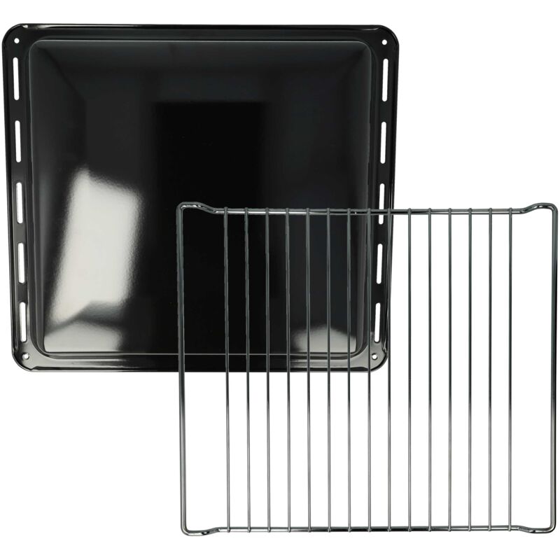 foto del prodotto 1x teglia da forno, 1x griglia set da 2pz. compatibile con aeg 20045va, 20095fa, 20005fa, 20005va, 20045fa forni 42,2 x 37 x 4 cm vhbw
