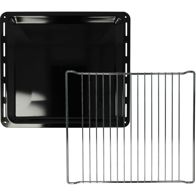 foto del prodotto 1x teglia da forno, 1x griglia set da 2pz. compatibile con ikea ov17, ov18, ov19, ov20, ov21, ov22, raffinera forni 42,2 x 37 x 2 cm vhbw