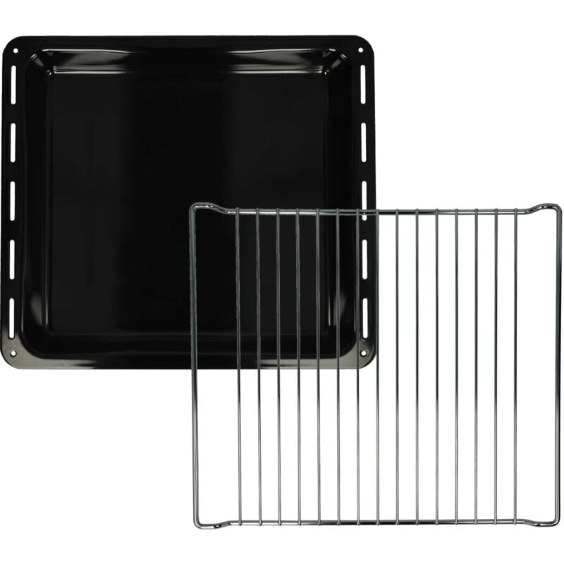 foto del prodotto 1x teglia da forno, 1x griglia set da 2pz. compatibile con ikea ov17, ov18, ov19, ov20, ov21, ov22, raffinera forni 42,2 x 37 x 5 cm vhbw