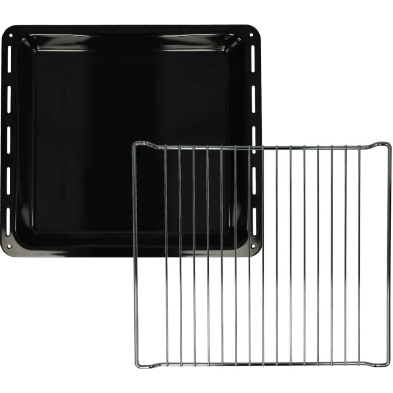 foto del prodotto 1x teglia da forno, 1x griglia set da 2pz. compatibile con zanker zh7430, zh7513, zh7515, zh7528, zh7529, zh7629 forni 42,2 x 37 x 5 cm vhbw