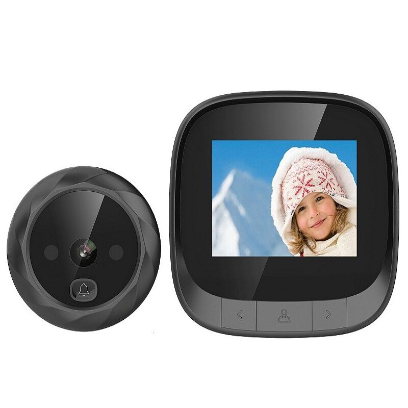 foto del prodotto 2,4 pollici mini spioncino digitale con telecamera per porta, videocitofono intelligente wireless remoto, citofono intelligente, visione notturna hd,