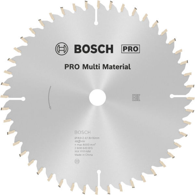 foto del prodotto 2 608 640 815 lama de lama circolare multi material 184 x 16 x 2,4 mm, 48 confezione de 1 bosch