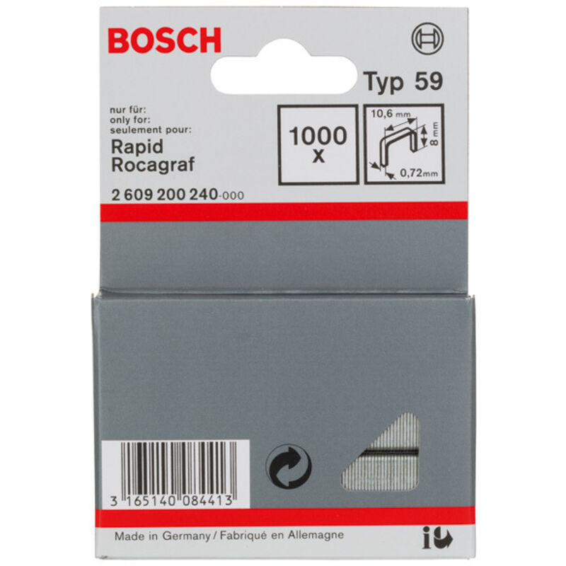 foto del prodotto 2 609 200 240 clamp de filo sottile tipo 59 10.6 x 0.72 x 8 mm confezione de 1000 bosch