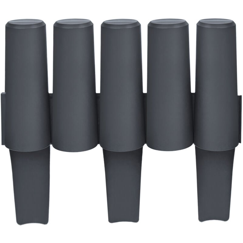foto del prodotto 2,8 m bordure per aiuole e giardini in plastic, giardino palisade bordo del giardino adatto per la composizione facile di diverse forme 28cm x 24cm