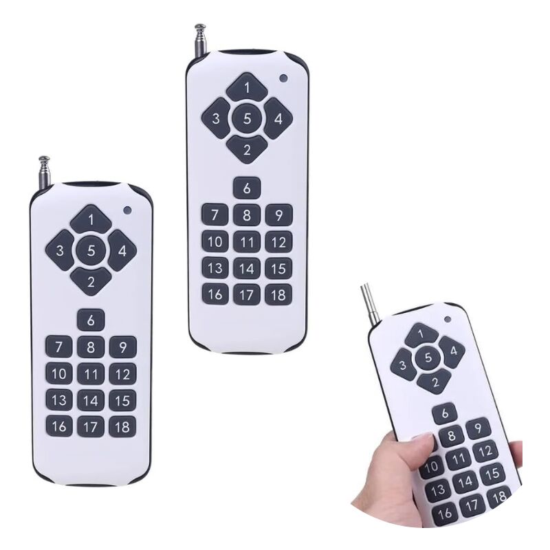foto del prodotto 2 accessori per utensili multifunzione telecomando rf ask a 18 canali 433 mhz e 18 tasti, trasmettitore wireless ad alta potenza per allarme