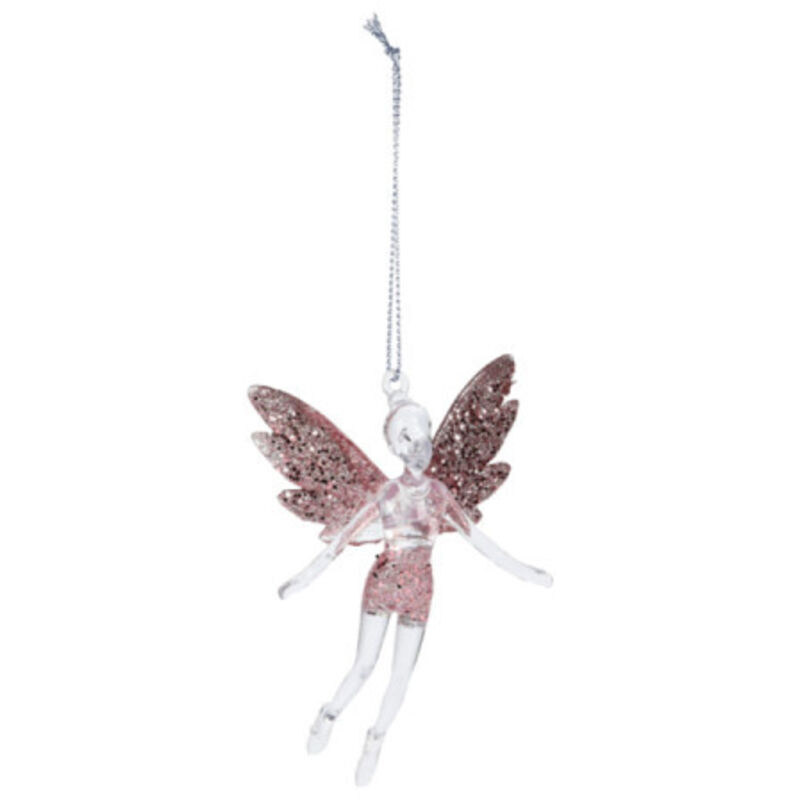 foto del prodotto 2 angeli appendibili 12cm rosa addobbi di natale