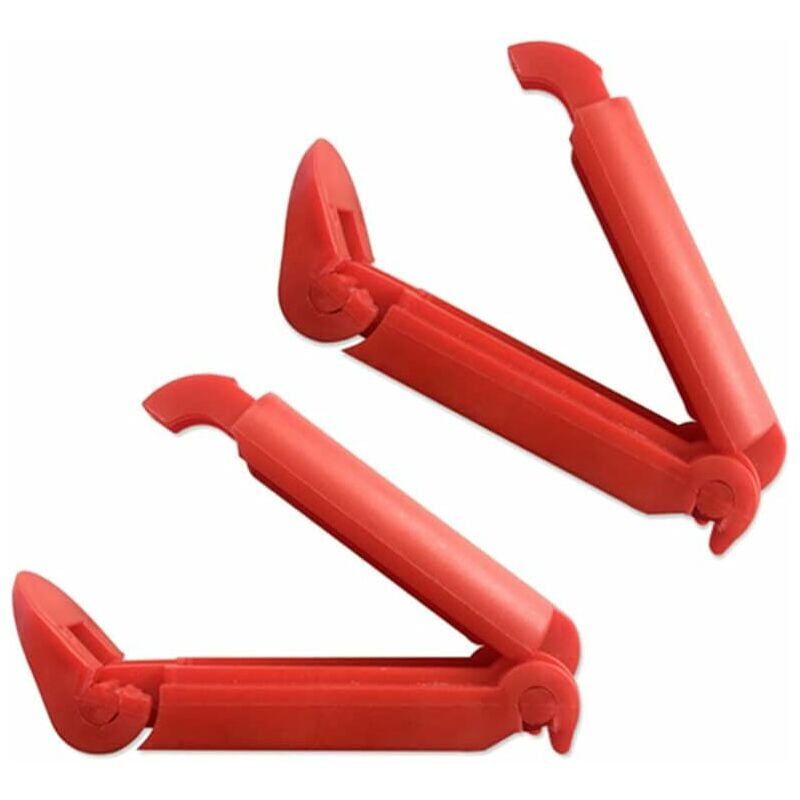 foto del prodotto 2 articoli fibbia per cintura di sicurezza per auto per bambini, per seggiolino di sicurezza per auto - chiusura a clip - antiscivolo - per la sicurezza del bambino. -rosso