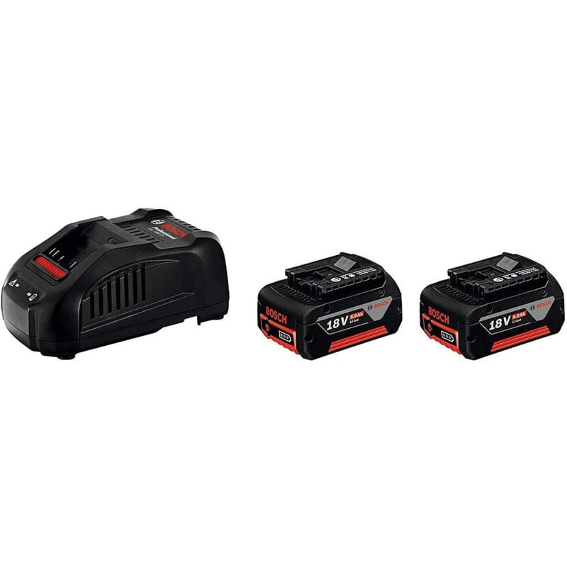 foto del prodotto 2 batterie gba 18v 5.0ah caricabatteria gal 1880 cv bosch 1600a00b8j