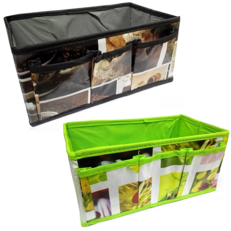 foto del prodotto 2 box contenitori richiudibili portatutto porta oggetti monili in tnt 4308 trade shop traesio