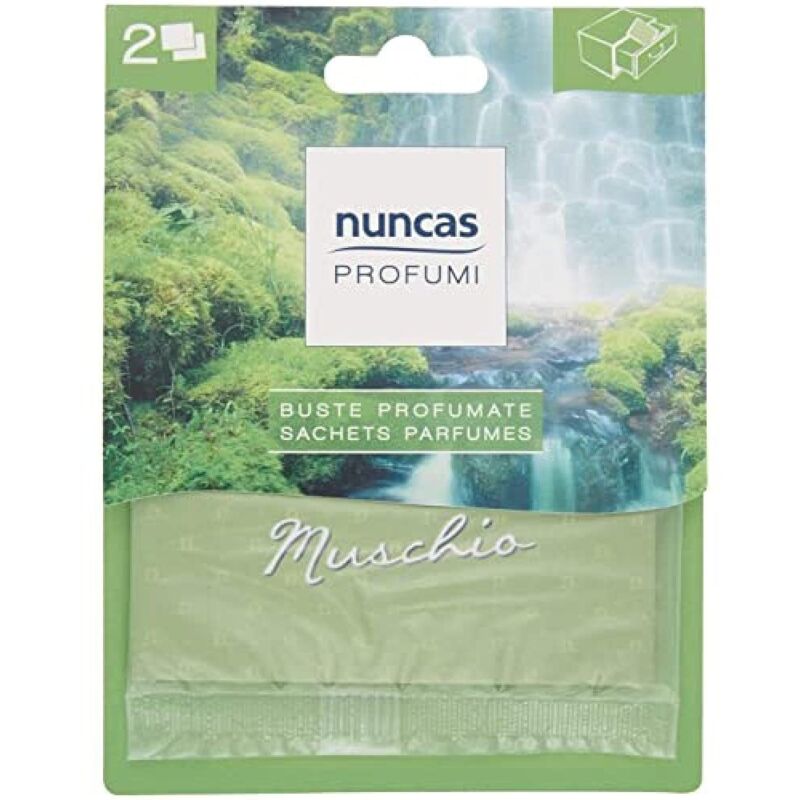 foto del prodotto 2 buste profumate per cassetti muschio nuncas