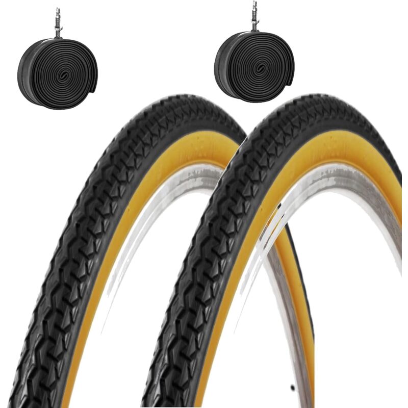 foto del prodotto 2 camere d aria 2 copertoni nero para per bici bicicletta olanda 26 x 1 3 8 37 590 