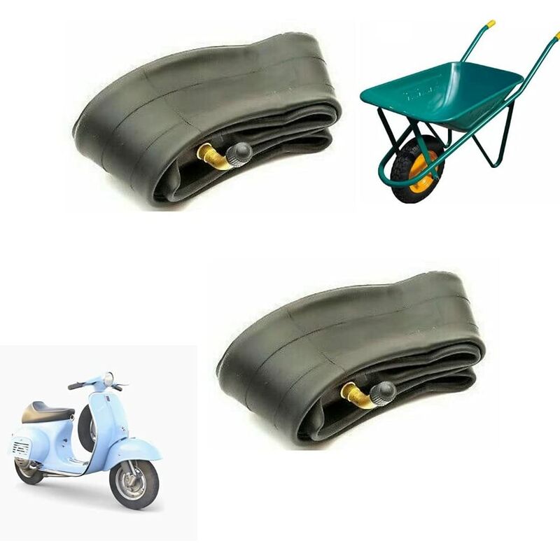foto del prodotto 2 camere daria 3.50 4.00 8 con valvola curva tr87 per vespa carrelli carriola con cerchio da 8 pollici ecovelo