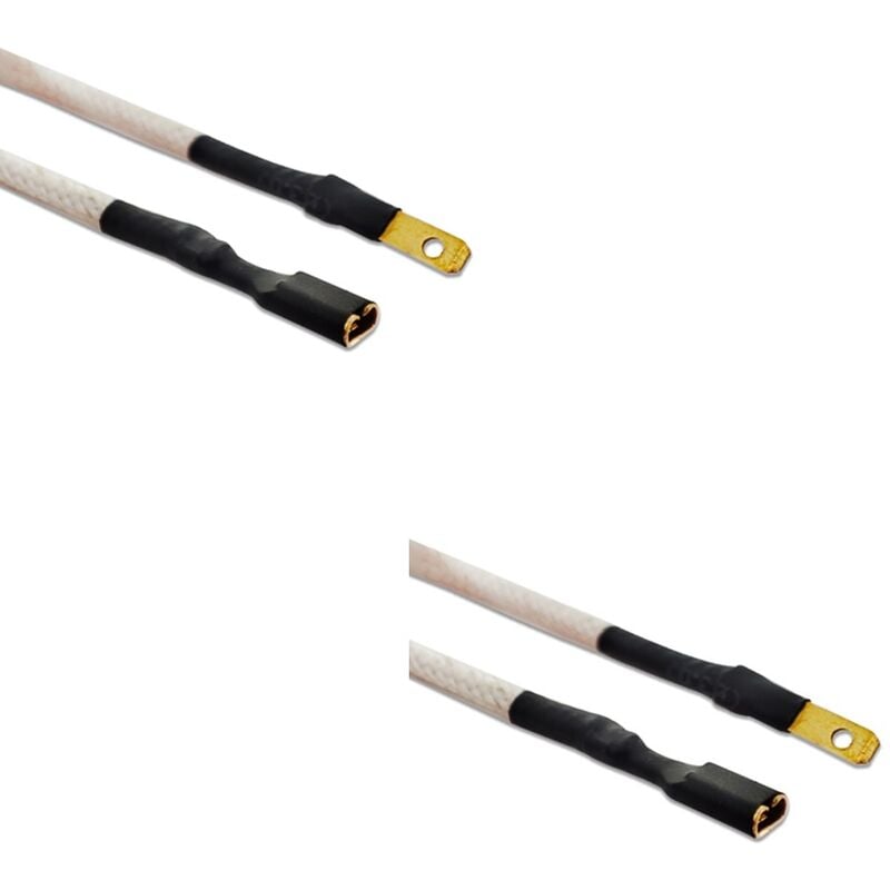foto del prodotto 2 cavi di prolunga da cm50 per candela candeletta piezo cucina a gas accens