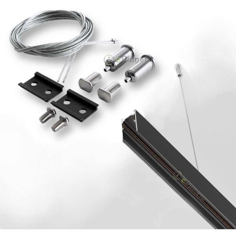 foto del prodotto 2 cavi fili cavo per sospensione binario magnetico in metallo